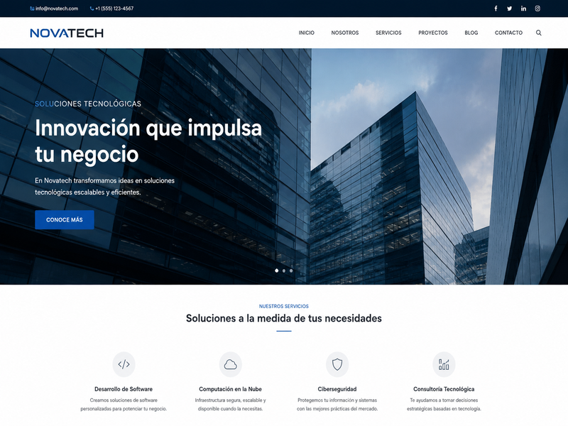Ejemplo de sitio corporativo