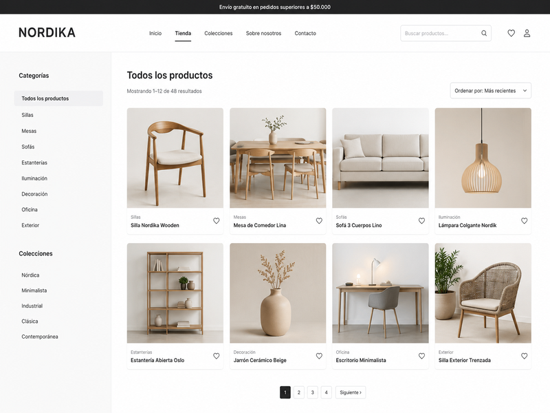 Ejemplo de tienda online